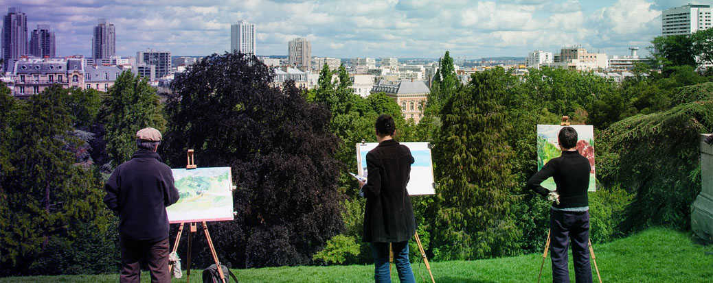 Maler im Part Buttes Chaumont